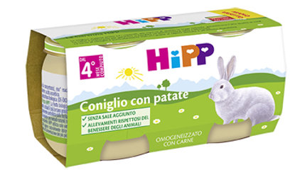 HIPP BIO HIPP BIO OMOGENEIZZATO CONIGLIO CON PATATE 2X80 G