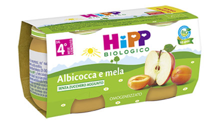 HIPP BIO OMOGENEIZZATO ALBICOCCA MELA 100% 2X80 G